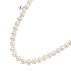 MIKIMOTO Akoya Pearl 7.0-6.5mm Necklace 18K White Gold 750 SV 90281192